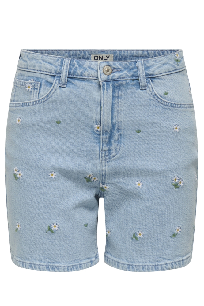 ONLJOSEPHINE STRETCH SHORTS EMB DNM 15357588 Light Blue Denim/EMB